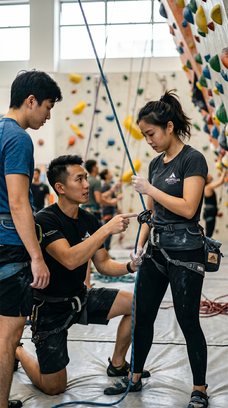 Belay lesson